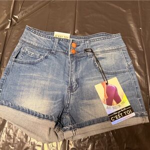 C'est Toi Blue Denim Shorts